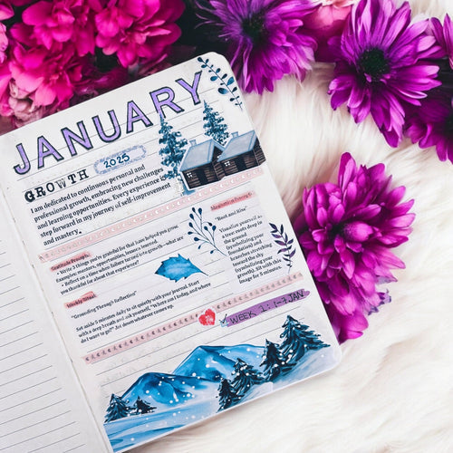 Embracing Growth: My January Journey with Guided Journaling and Creative Planning