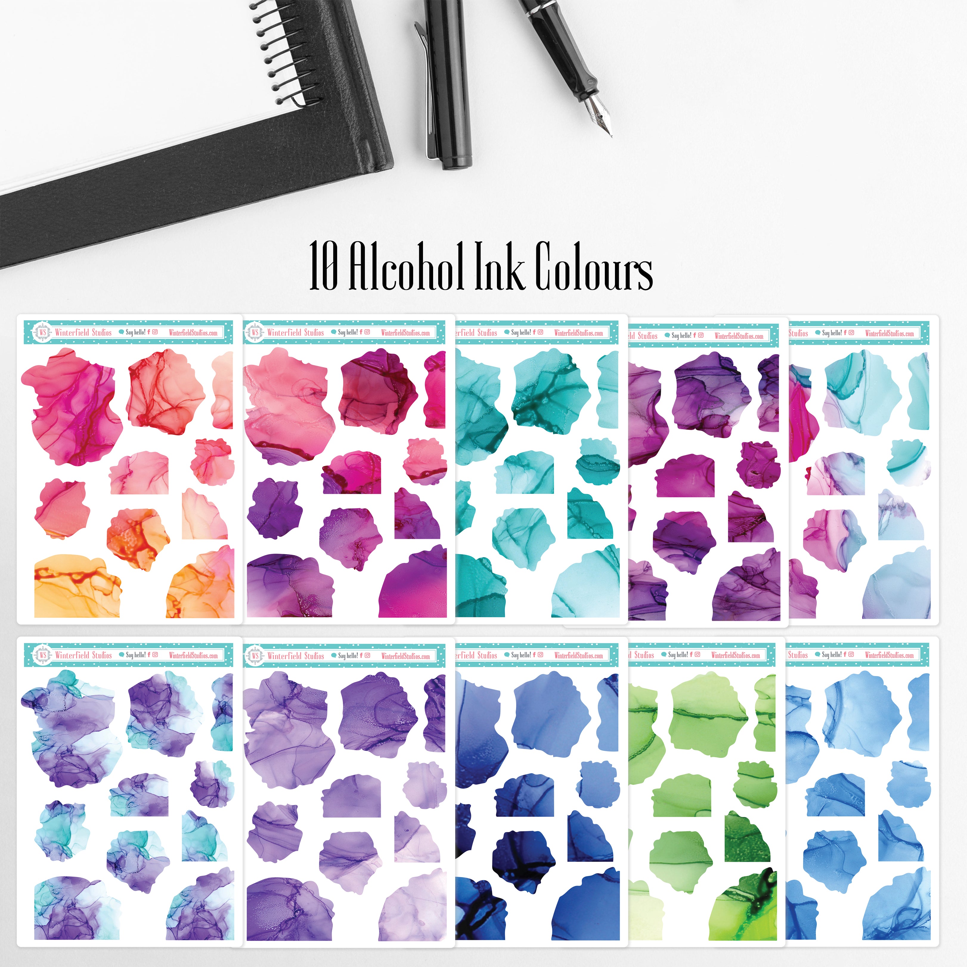 Bullet Journal Black & White Functional Stickers – Winterfield Studios